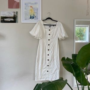 NEW Lulu’s white midi dress Size S